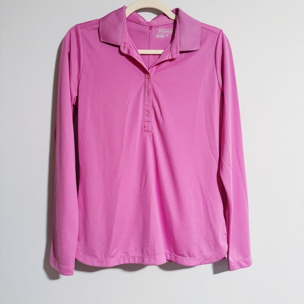 Nike Golf - Tour Performance Pink Long Sleeve Polo Shirt